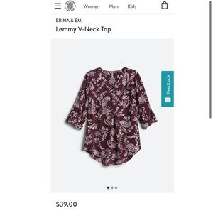 Lemmy V-Neck Shirt Brina & Am Stich Fix Shirt